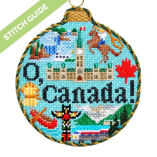 Stitch Guide - Canada Travel Round Stitch Guides/Charts Needlepoint.Com 