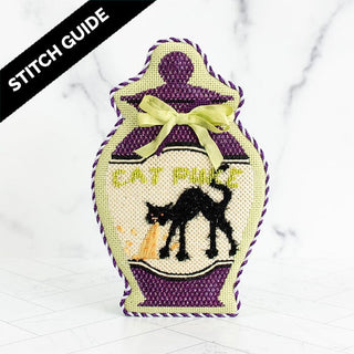 Stitch Guide   Cat Puke Poison Bottle Stitch Guides/Charts Needlepoint.Com 
