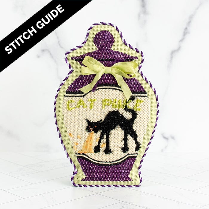 Stitch Guide   Cat Puke Poison Bottle Stitch Guides/Charts Needlepoint.Com 
