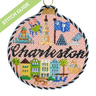 Stitch Guide   Charleston Travel Round Stitch Guides/Charts Needlepoint.Com 
