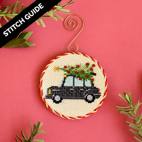 Stitch Guide - Christmas in London - Taxi Stitch Guides/Charts Needlepoint.Com 
