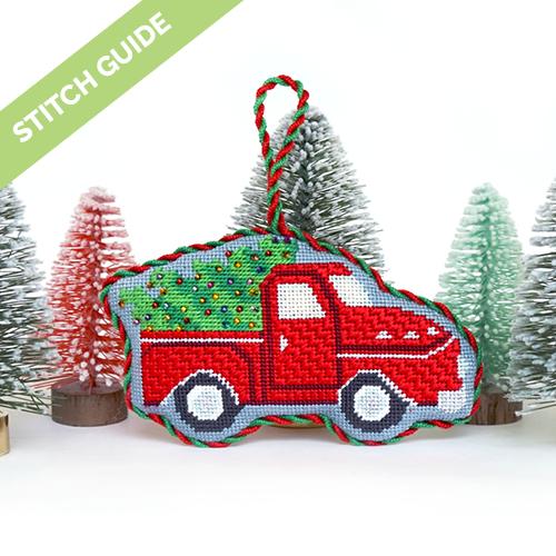 Stitch Guide   Christmas Truck Ornament Stitch Guides/Charts Needlepoint.Com 

