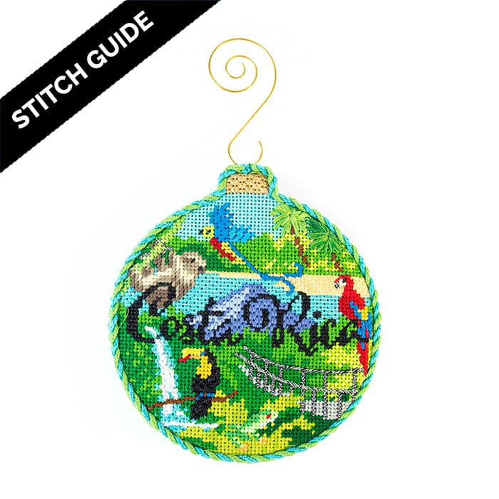Stitch Guide   Costa Rica Travel Round Stitch Guides/Charts Needlepoint.Com 
