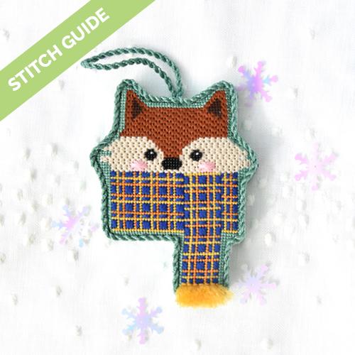 Stitch Guide   Cozy Critters   Fox Stitch Guides/Charts Needlepoint.Com 

