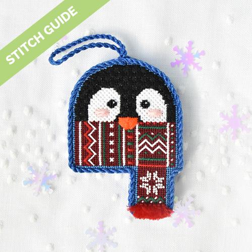 Stitch Guide - Cozy Critters - Penguin Stitch Guides/Charts Needlepoint.Com 