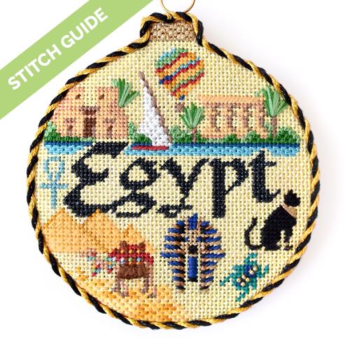 Stitch Guide - Egypt Travel Round Stitch Guides/Charts Needlepoint.Com 