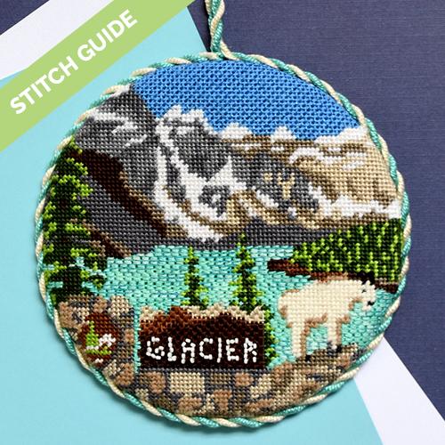 Stitch Guide - Explore America - Glacier National Park Stitch Guides/Charts Needlepoint.Com 