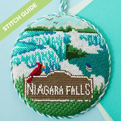 Stitch Guide - Explore America - Niagara Falls Stitch Guides/Charts Needlepoint.Com 