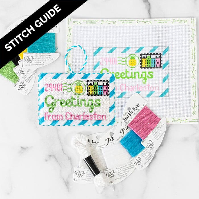 Stitch Guide   Greetings from Charleston Letter Stitch Guides/Charts Needlepoint.Com 
