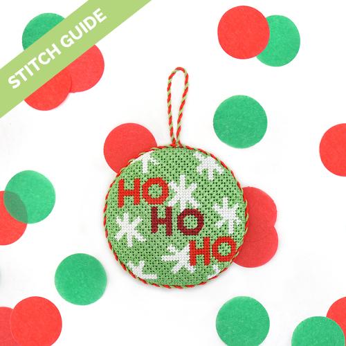 Stitch Guide   Ho Ho Ho Ornament Stitch Guides/Charts Needlepoint.Com 
