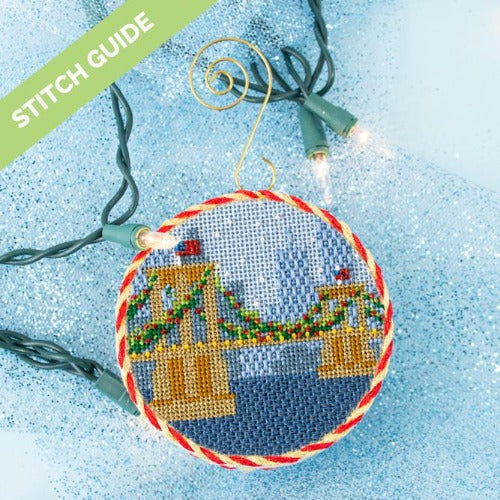 Stitch Guide - Holidays in New York - Brooklyn Bridge Stitch Guides/Charts Needlepoint.Com 