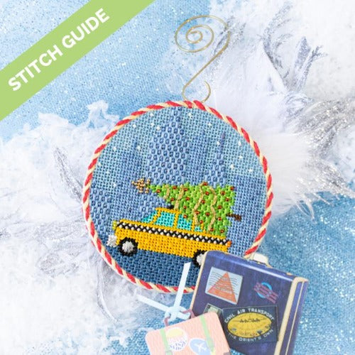 Stitch Guide - Holidays in New York - Taxi Stitch Guides/Charts Needlepoint.Com 