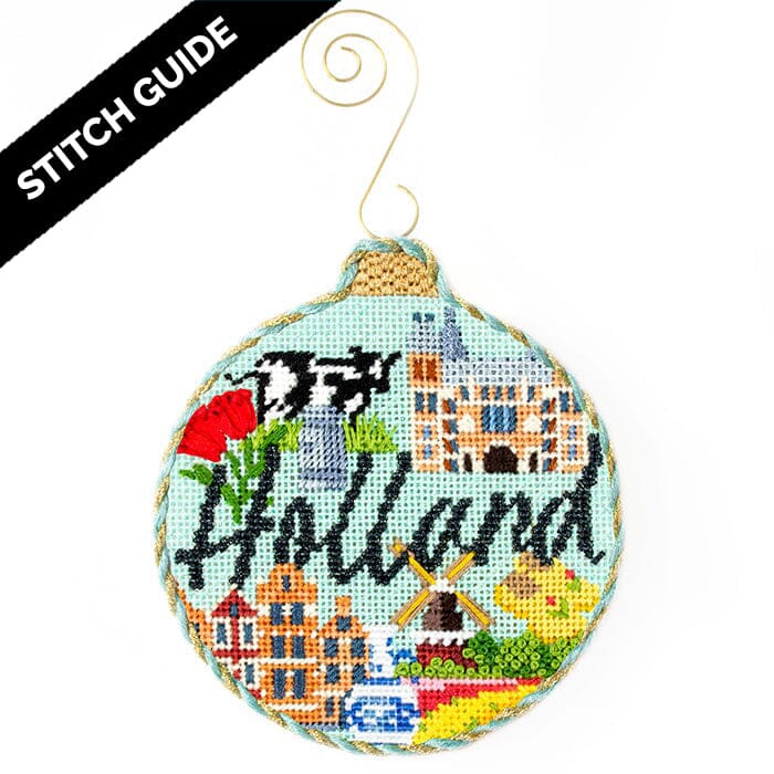 Stitch Guide - Holland Travel Round Stitch Guides/Charts Needlepoint.Com 