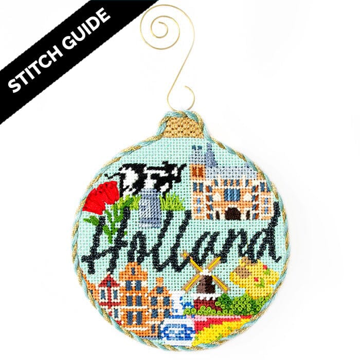 Stitch Guide   Holland Travel Round Stitch Guides/Charts Needlepoint.Com 
