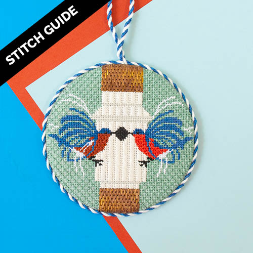 Stitch Guide - Homecoming Birds Ornament Stitch Guides/Charts Needlepoint.Com 