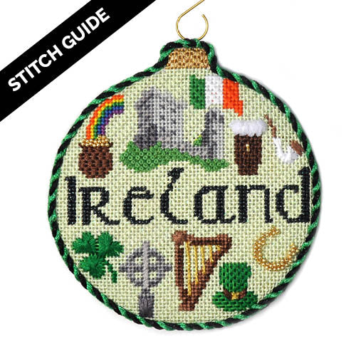 Stitch Guide - Ireland Travel Round Stitch Guides/Charts Needlepoint.Com 