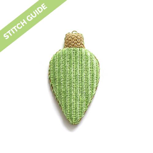 Stitch Guide - Light Green Light Bulb Stitch Guides/Charts Needlepoint.Com 
