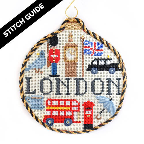 Stitch Guide - London Travel Round Stitch Guides/Charts Needlepoint.Com 
