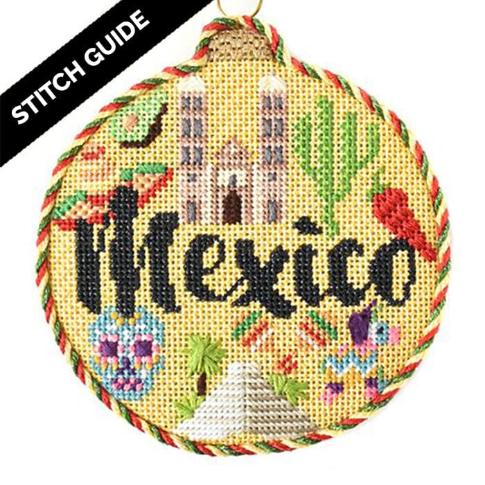 Stitch Guide - Mexico Travel Round Stitch Guides/Charts Needlepoint.Com 