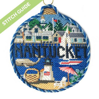 Stitch Guide   Nantucket Travel Round Stitch Guides/Charts Needlepoint.Com 
