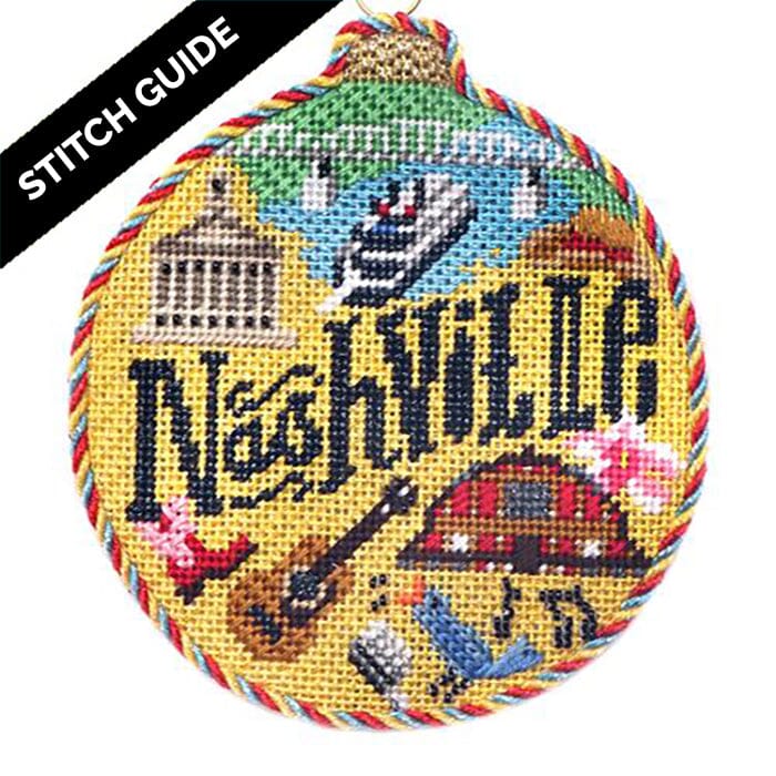 Stitch Guide - Nashville Travel Round Stitch Guides/Charts Needlepoint.Com 