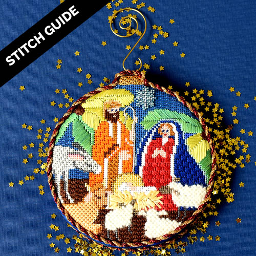 Stitch Guide - Nativity Ornament Stitch Guides/Charts Needlepoint.Com 