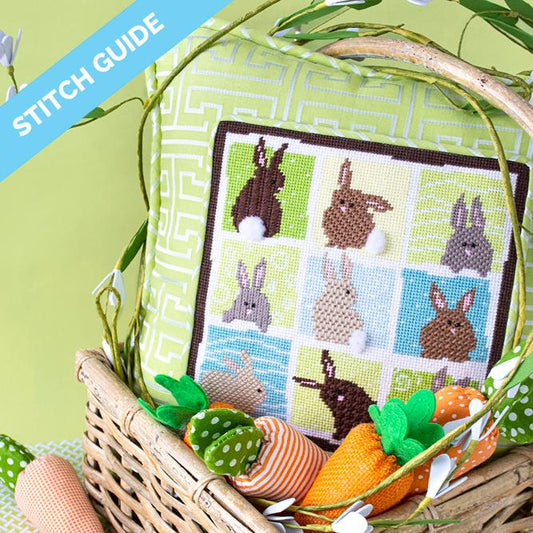 Stitch Guide - Nine Bunnies Stitch Guides/Charts Needlepoint.Com 