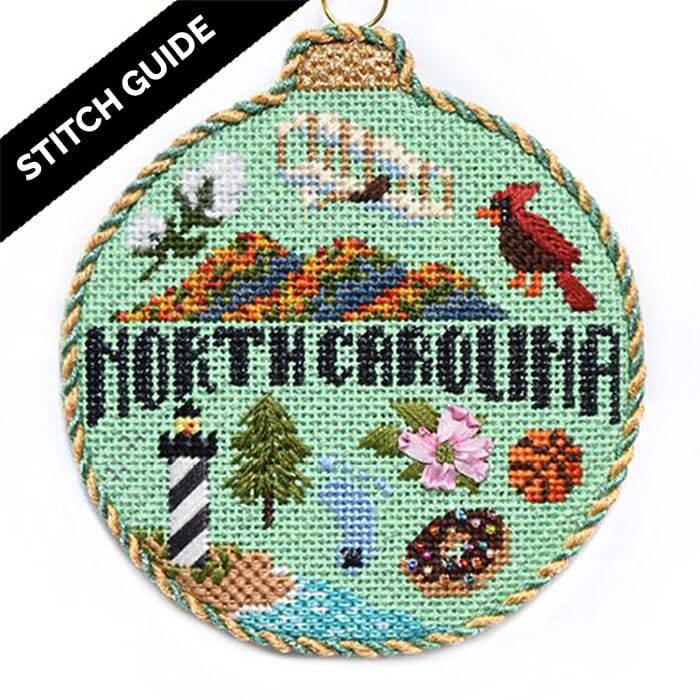 Stitch Guide - North Carolina Travel Round Stitch Guides/Charts Needlepoint.Com 