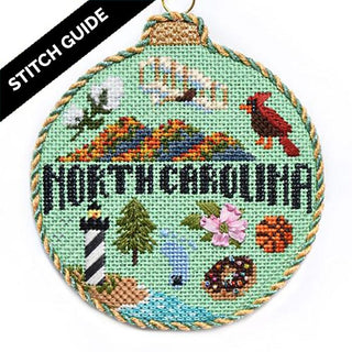 Stitch Guide   North Carolina Travel Round Stitch Guides/Charts Needlepoint.Com 

