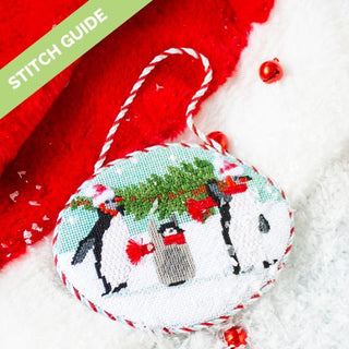 Stitch Guide   Penguins Bringing Home the Tree Stitch Guides/Charts Needlepoint.Com 
