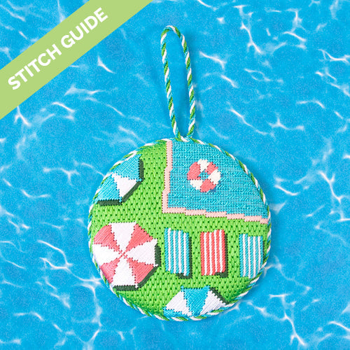 Stitch Guide - Pool Day Stitch Guides/Charts Needlepoint.Com 