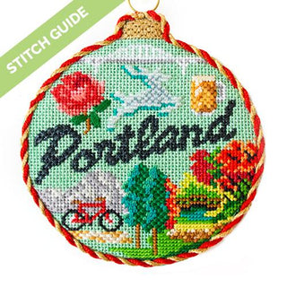 Stitch Guide   Portland, OR Travel Round Stitch Guides/Charts Needlepoint.Com 
