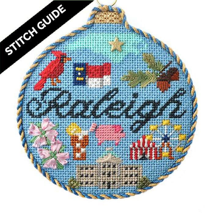 Stitch Guide - Raleigh Travel Round Stitch Guides/Charts Needlepoint.Com 