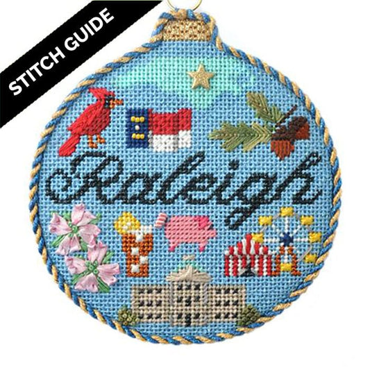 Stitch Guide - Raleigh Travel Round Stitch Guides/Charts Needlepoint.Com 