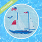 Stitch Guide - Regatta Round - Sailing Yacht Stitch Guides/Charts Needlepoint.Com 