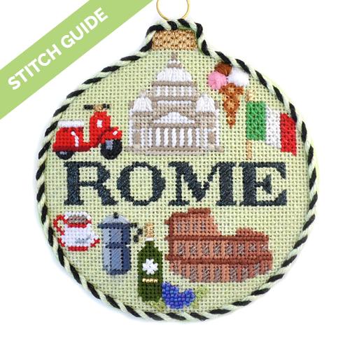 Stitch Guide - Rome Travel Round Stitch Guides/Charts Needlepoint.Com 