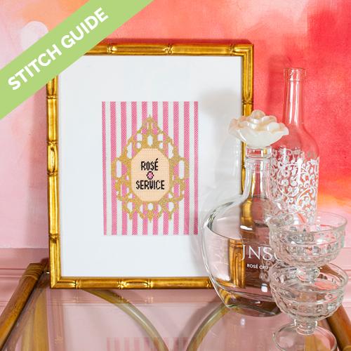 Stitch Guide   Rosé Service Stitch Guides/Charts Needlepoint.Com 
