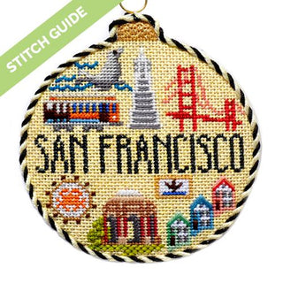 Stitch Guide   San Francisco Travel Round Stitch Guides/Charts Needlepoint.Com 
