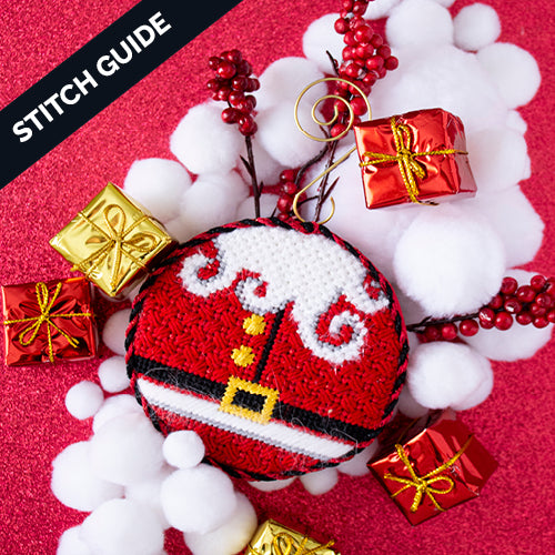 Stitch Guide - Santa Suit Ornament Stitch Guides/Charts Needlepoint.Com 