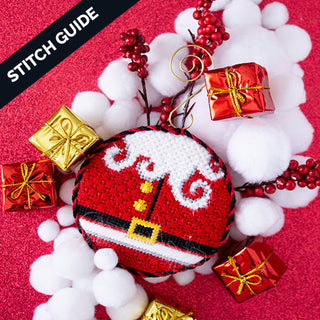 Stitch Guide   Santa Suit Ornament Stitch Guides/Charts Needlepoint.Com 
