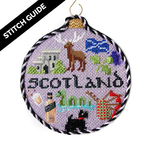 Stitch Guide - Scotland Travel Round Stitch Guides/Charts Needlepoint.Com 