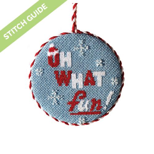Stitch Guide - Season’s Greeting Rounds - Oh What Fun Stitch Guides/Charts Needlepoint.Com 