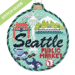 Stitch Guide   Seattle Travel Round Stitch Guides/Charts Needlepoint.Com 
