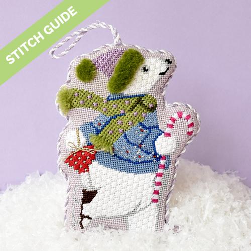 Stitch Guide - Skating Polar Bear Stitch Guides/Charts Needlepoint.Com 