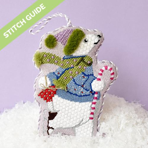 Stitch Guide   Skating Polar Bear Stitch Guides/Charts Needlepoint.Com 
