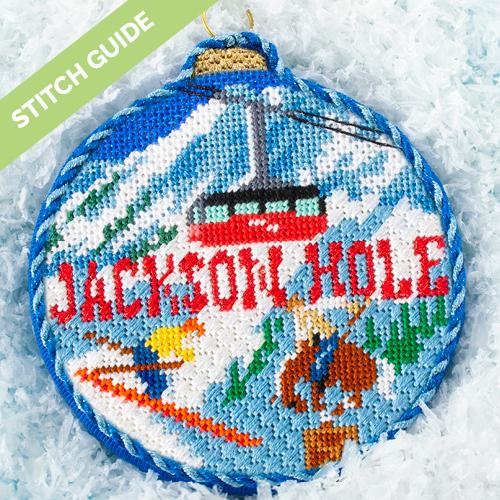 Stitch Guide - Ski Resorts - Jackson Hole Stitch Guides/Charts Needlepoint.Com 