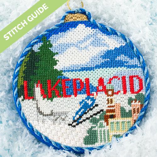 Stitch Guide - Ski Resorts - Lake Placid Stitch Guides/Charts Needlepoint.Com 