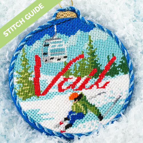 Stitch Guide - Ski Resorts - Vail Stitch Guides/Charts Needlepoint.Com 