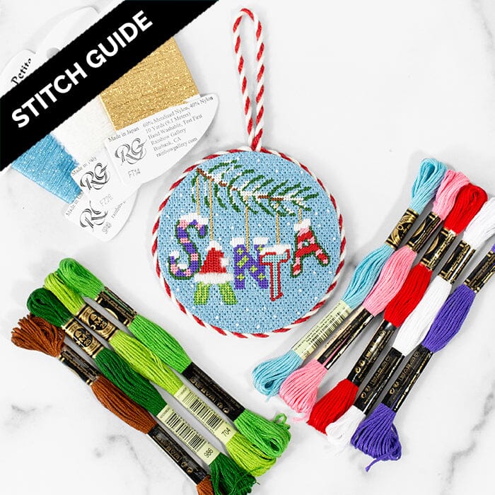 Stitch Guide - Snowy Santa Letters Stitch Guides/Charts Needlepoint.Com 