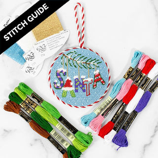 Stitch Guide   Snowy Santa Letters Stitch Guides/Charts Needlepoint.Com 
